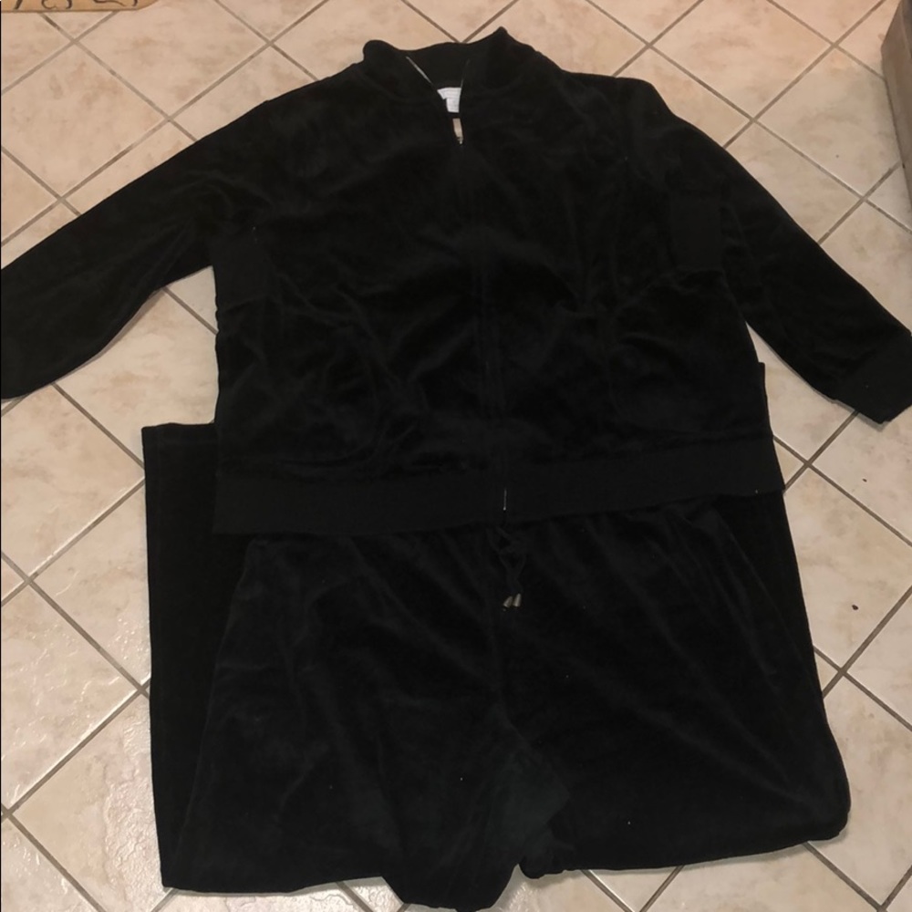 Charter club velour jacket & pants size 1X